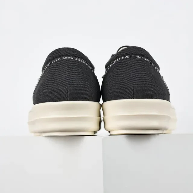 Black and Beige Canvas Platform Sneakers 8