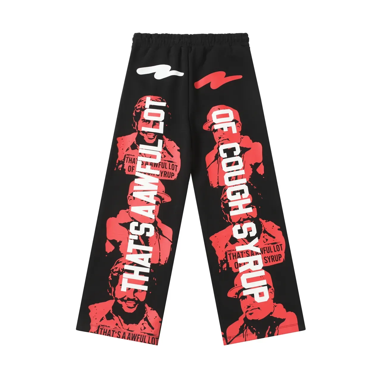 Black and Red Graphic Print Zip-Up Hoodie 8