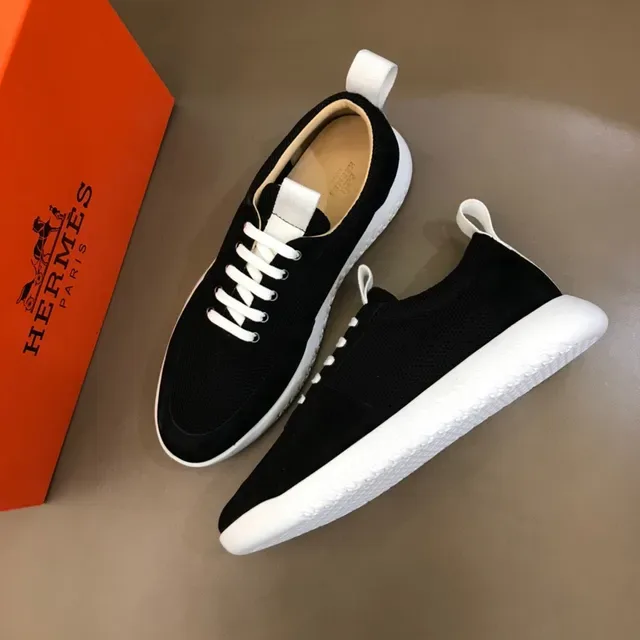 Black and White Mesh Suede Low-Top Lifestyle Sneaker 8