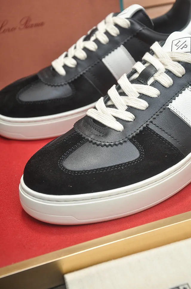 Black and White Panelled Low-Top Lifestyle Sneaker 2