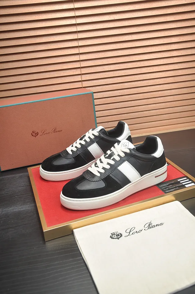 Black and White Panelled Low-Top Lifestyle Sneaker 4