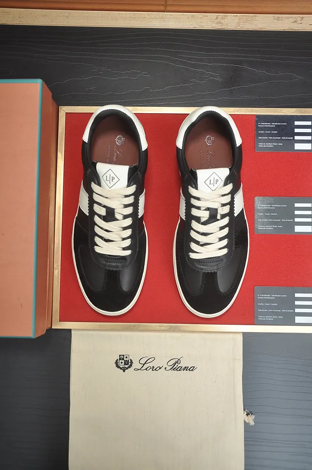 Black and White Panelled Low-Top Lifestyle Sneaker 5