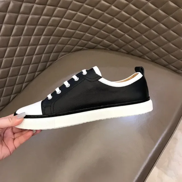 Black and White Two-Tone Low-Top Lace-Up Lifestyle Sneaker 3