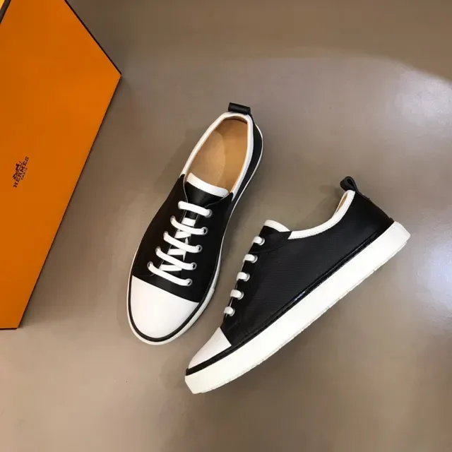 Black and White Two-Tone Low-Top Lace-Up Lifestyle Sneaker 8