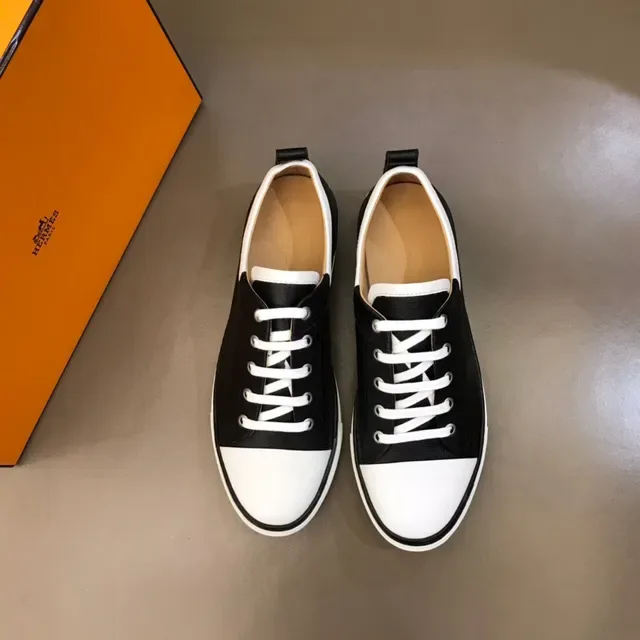 Black and White Two-Tone Low-Top Lace-Up Lifestyle Sneaker 9