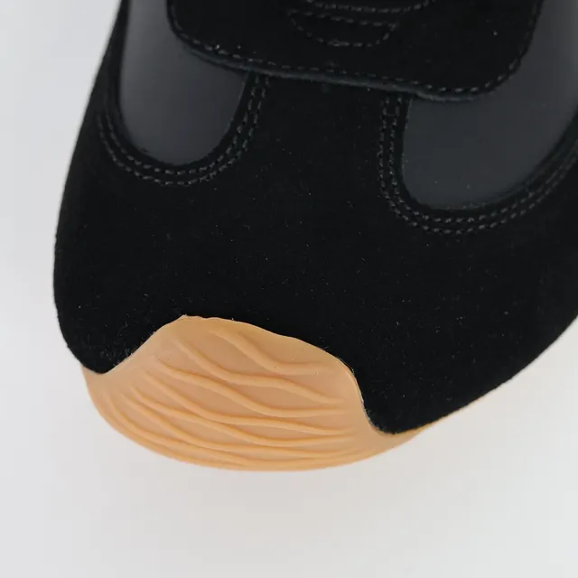 Black Brown Suede And Leather Upper Gum Rubber Toe Cap Sneakers 5