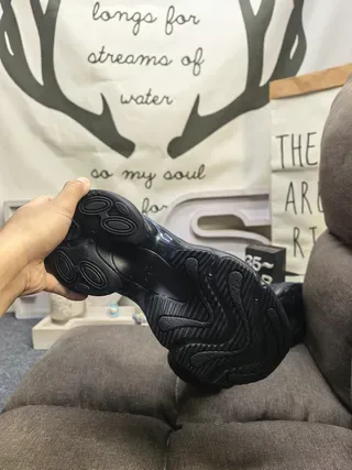 Black Chunky Sole Mesh Sneaker 4