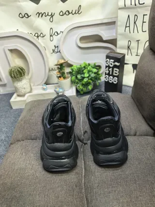 Black Chunky Sole Mesh Sneaker 8