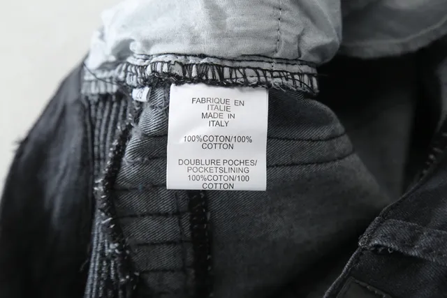 Pantalon jean moto-style à panneaux zippés noir 5
