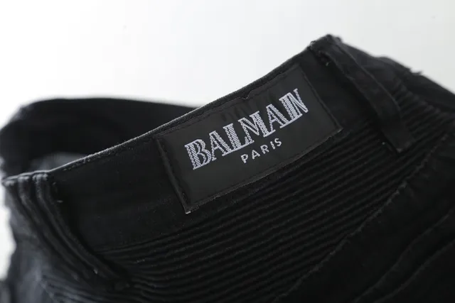 Pantalon jean moto-style à panneaux zippés noir 8