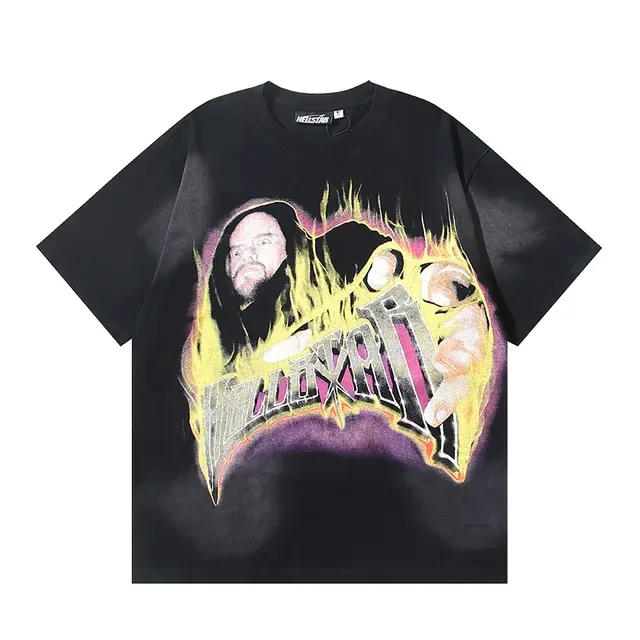 Black Oversized Double-Sided Graphic Print T-Shirt 2