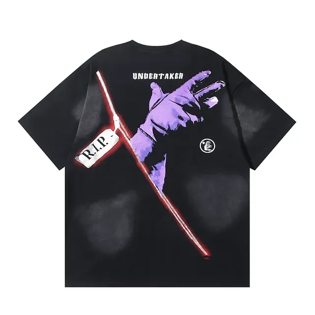 Black Oversized Double-Sided Graphic Print T-Shirt 3