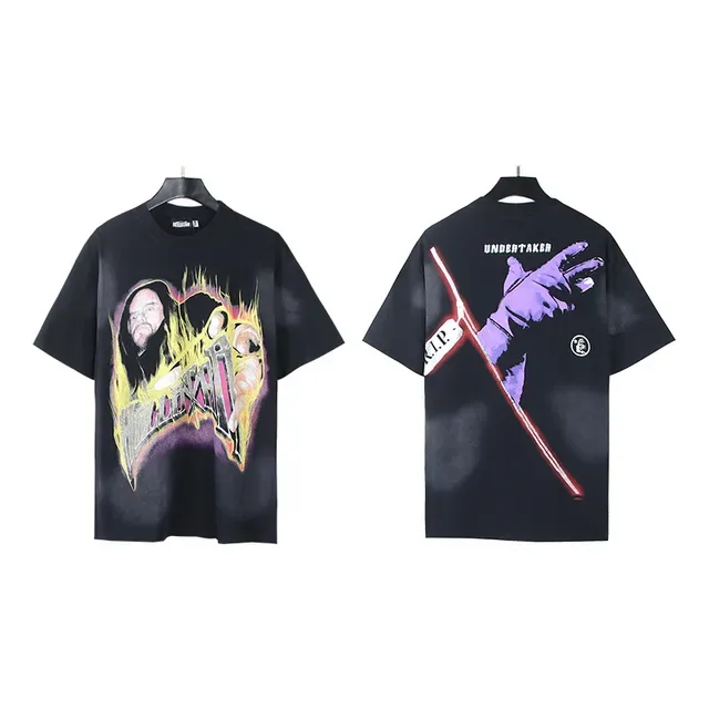 Black Oversized Double-Sided Graphic Print T-Shirt 4