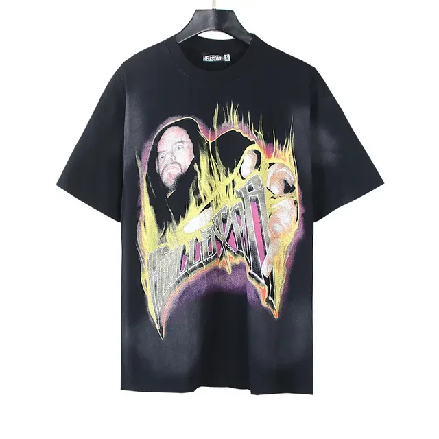 Black Oversized Double-Sided Graphic Print T-Shirt 5