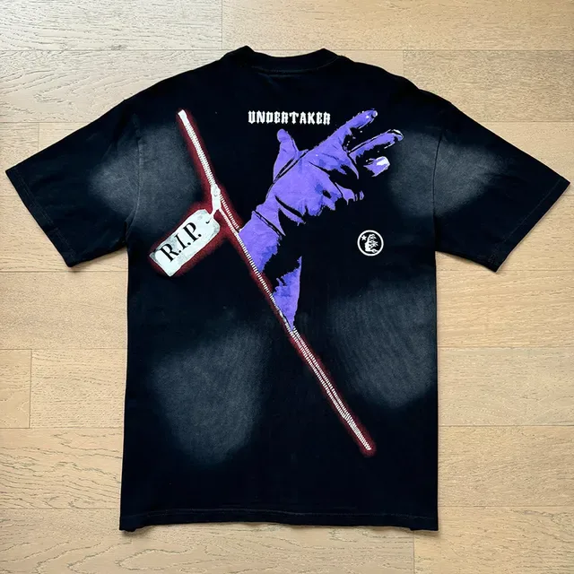 Black Oversized Double-Sided Graphic Print T-Shirt 10