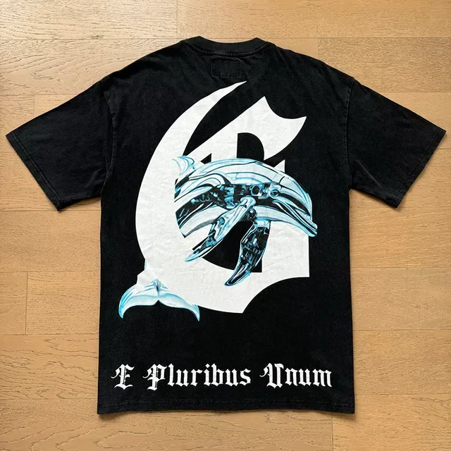 Black Oversized Graphic Print T-Shirt 7