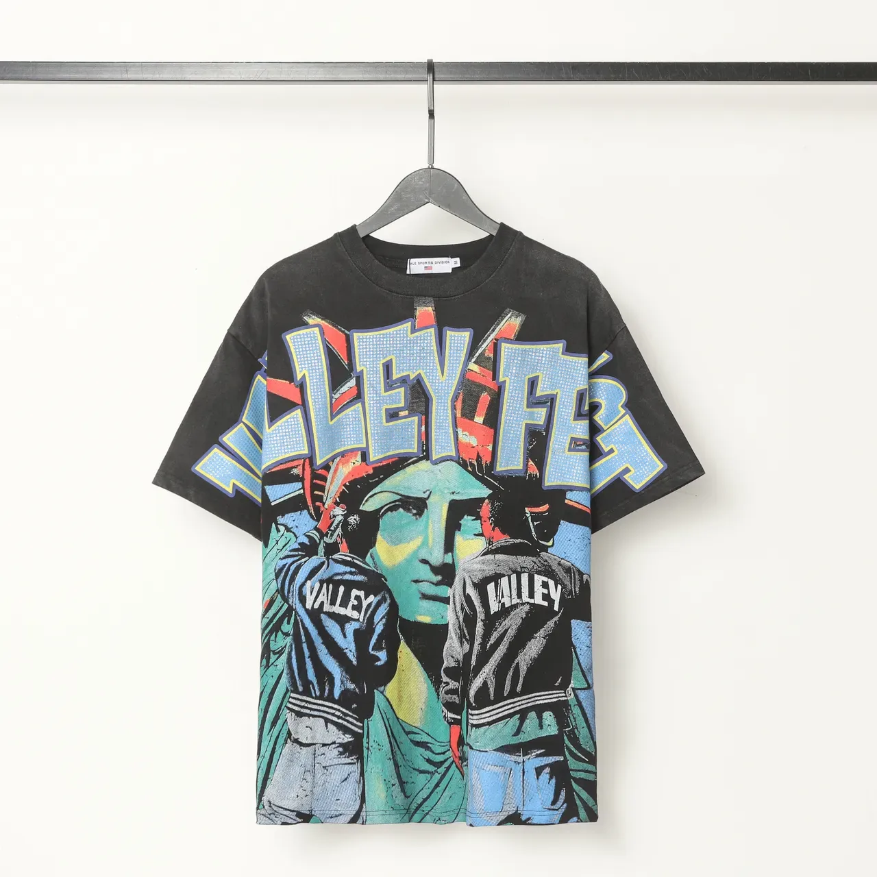 Black Oversized Graphic-Print T-Shirt 2