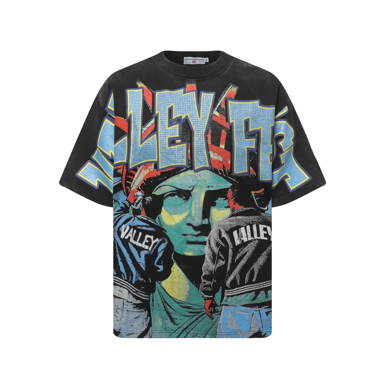 Black Oversized Graphic-Print T-Shirt 3