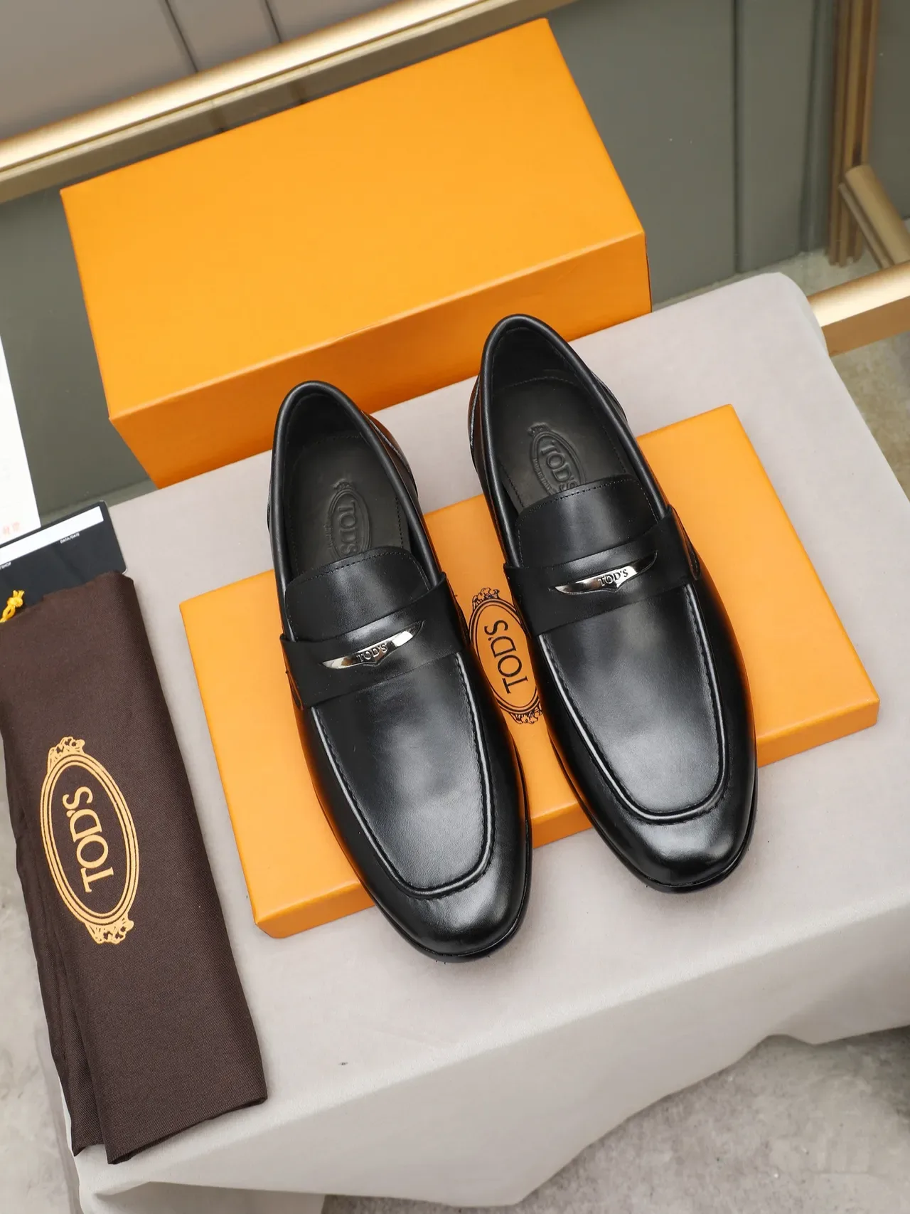 Black Penny Smooth Leather Loafer 3