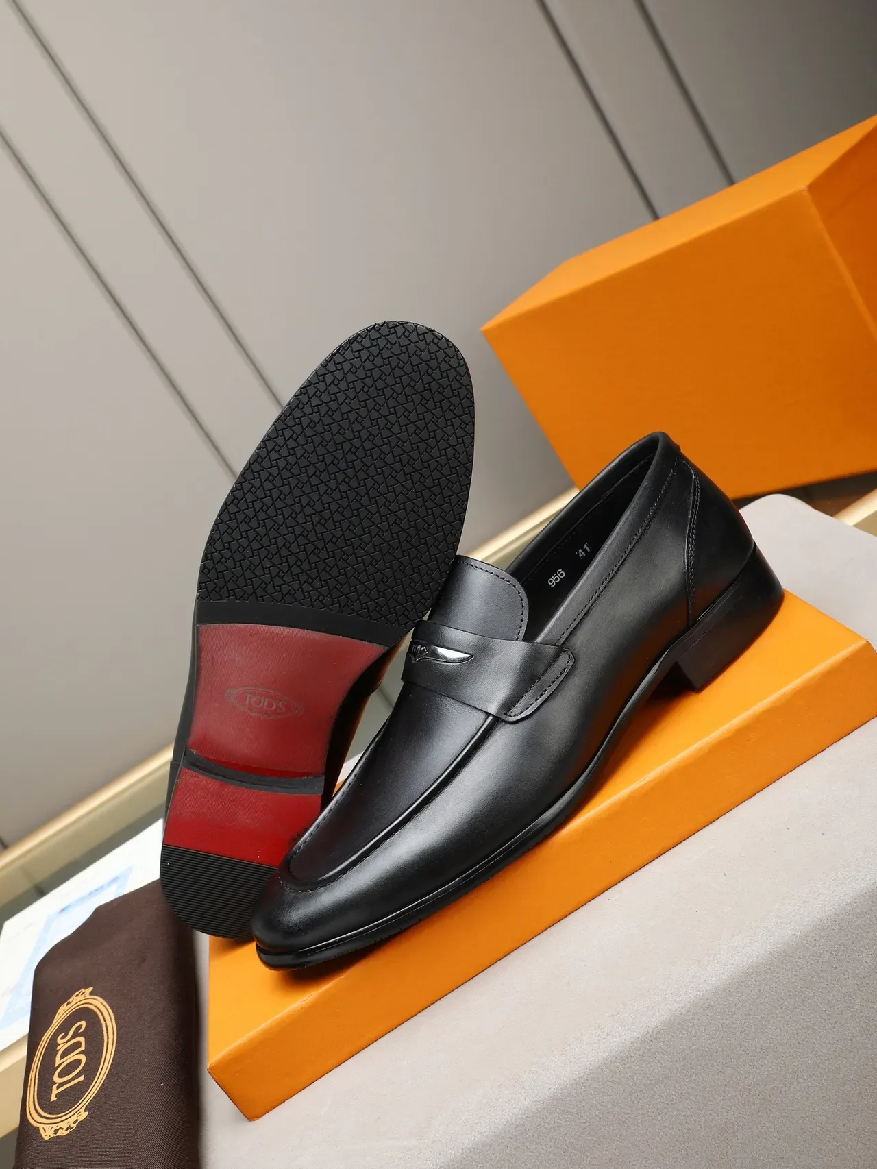 Black Penny Smooth Leather Loafer 4
