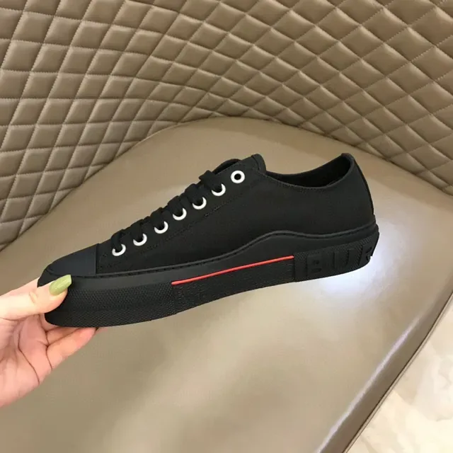 Black Red Canvas Upper Rubber Toe Cap Sneakers 2