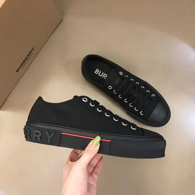 Black Red Canvas Upper Rubber Toe Cap Sneakers 5
