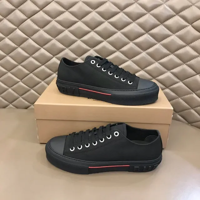Black Red Canvas Upper Rubber Toe Cap Sneakers 6