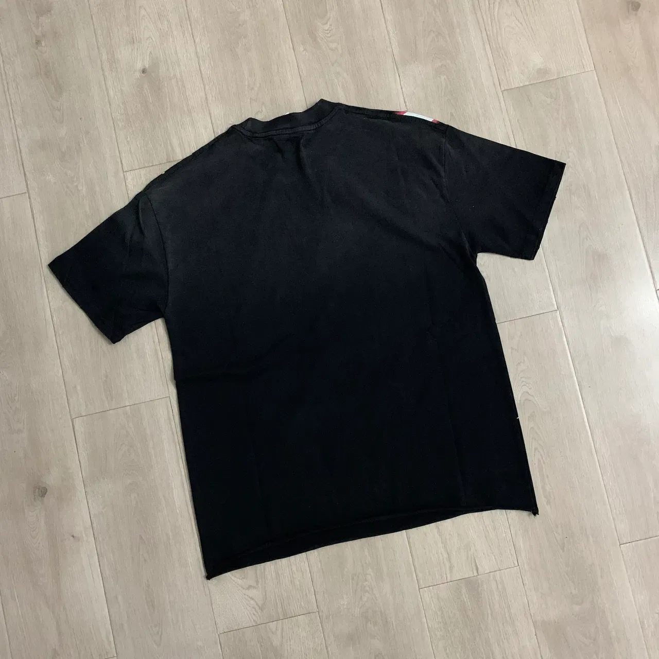 Black Red Graphic-Print Oversized Fit T-Shirt 6