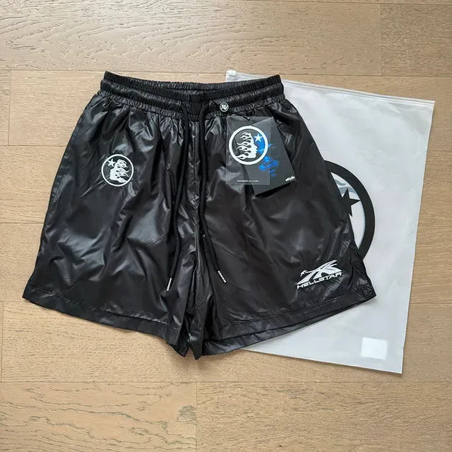 Black Shiny Coated Elastic Waist Shorts 8