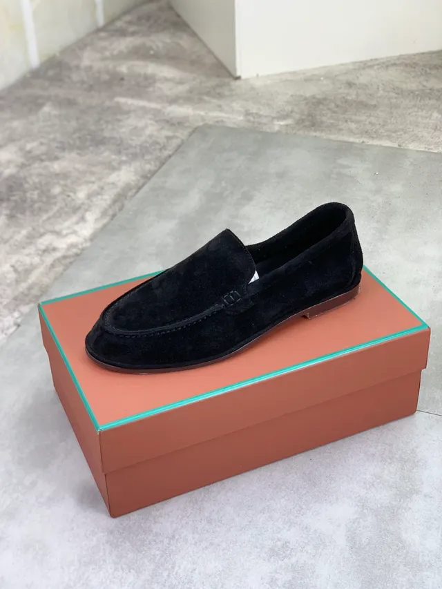 Black Suede Moc-Toe Slip-On Loafer 4