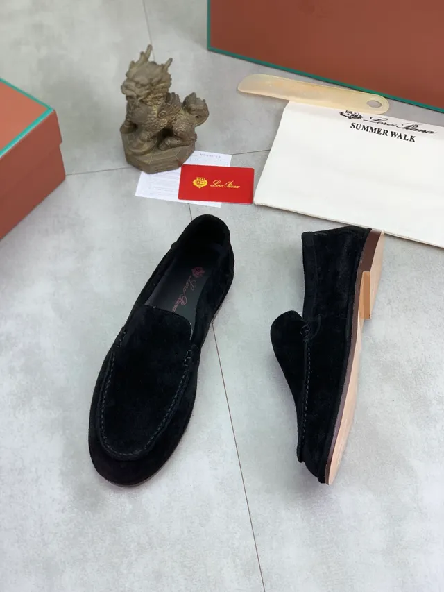 Black Suede Moc-Toe Slip-On Loafer 5