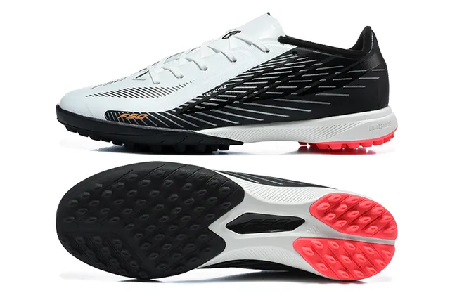 Black White Red Turf Soccer Shoes 9