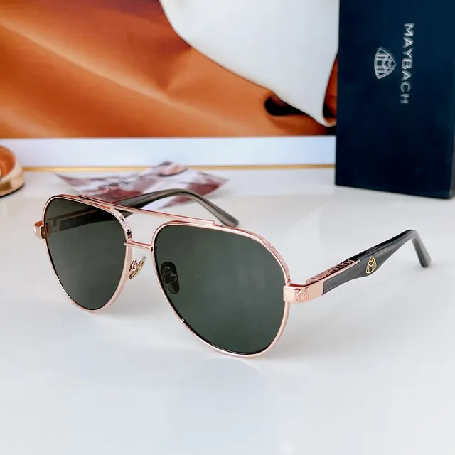 Blue Gold Aviator Silhouette Thin Metal Frame Sunglasses 4