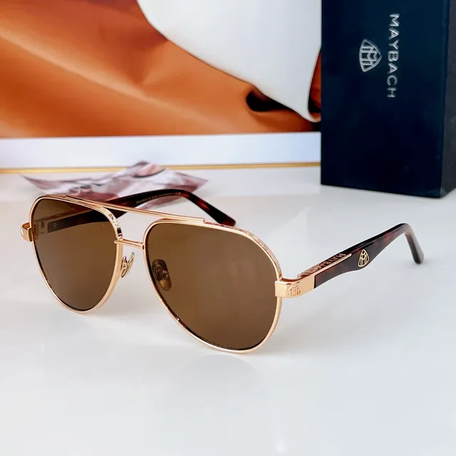 Blue Gold Aviator Silhouette Thin Metal Frame Sunglasses 5