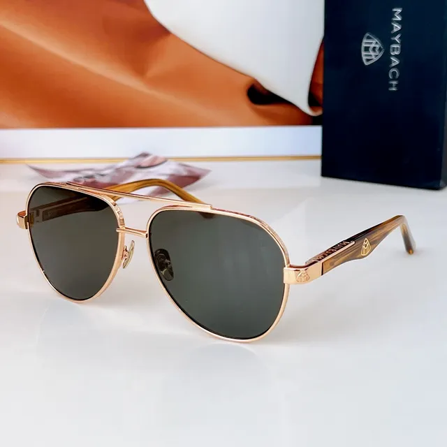 Blue Gold Aviator Silhouette Thin Metal Frame Sunglasses 6