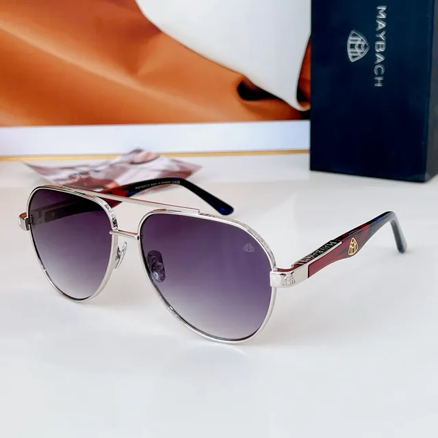Blue Gold Aviator Silhouette Thin Metal Frame Sunglasses 8