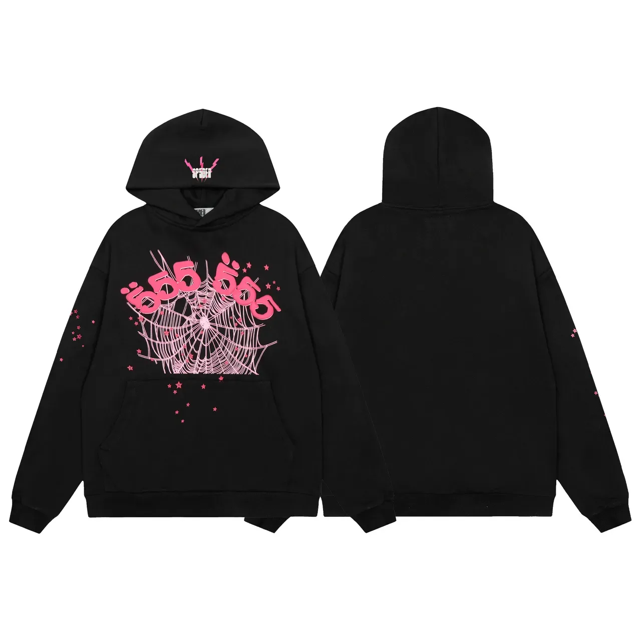 Blue Pink Oversized Fit Graphic-Print Tracksuit 4