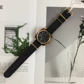 Briston Clubmaster Chronograph Black Dial Gold-Tone Case Mechanical Watch