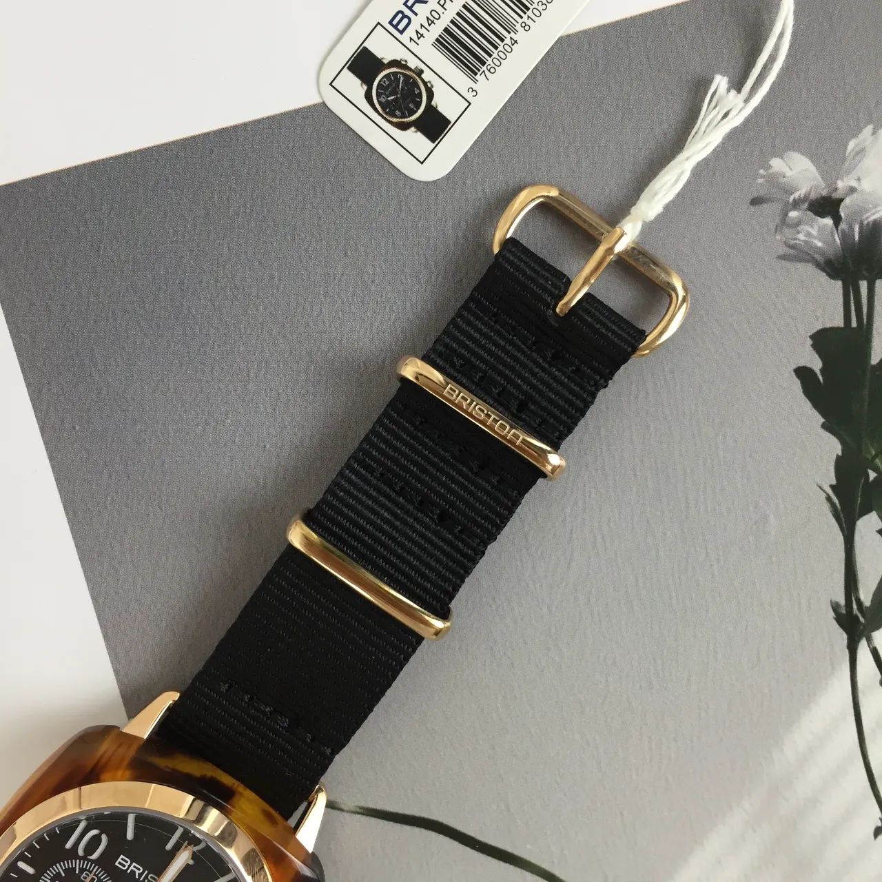 Briston Clubmaster Chronograph Black Dial Gold-Tone Case Mechanical Watch 4