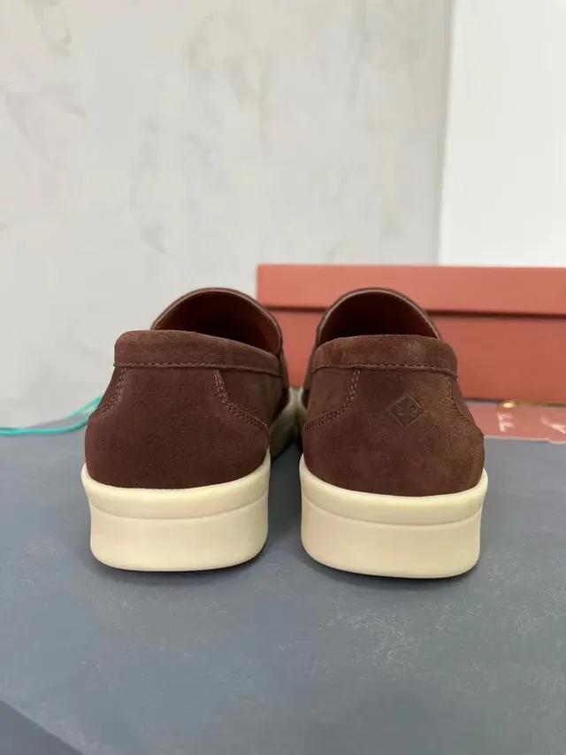 Brown Beige Suede Upper Penny Strap Loafer 2