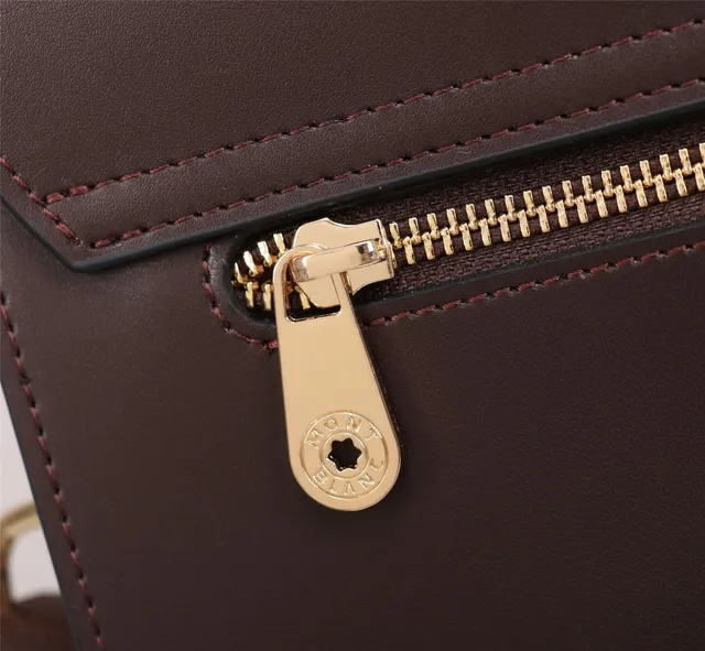 Brown Croc-Embossed and Smooth Leather Briefcase-Style Handbag 5