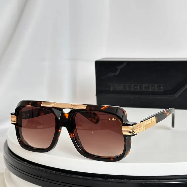Brown Gold Oversized Rectangular Tortoiseshell Acetate Optical Glasses 6
