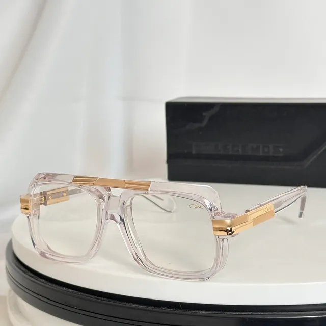Brown Gold Oversized Rectangular Tortoiseshell Acetate Optical Glasses 8