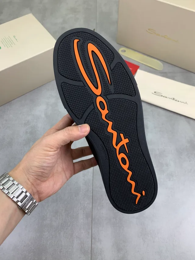 Brown Orange Suede Upper Knit Sock Collar Sneakers 2