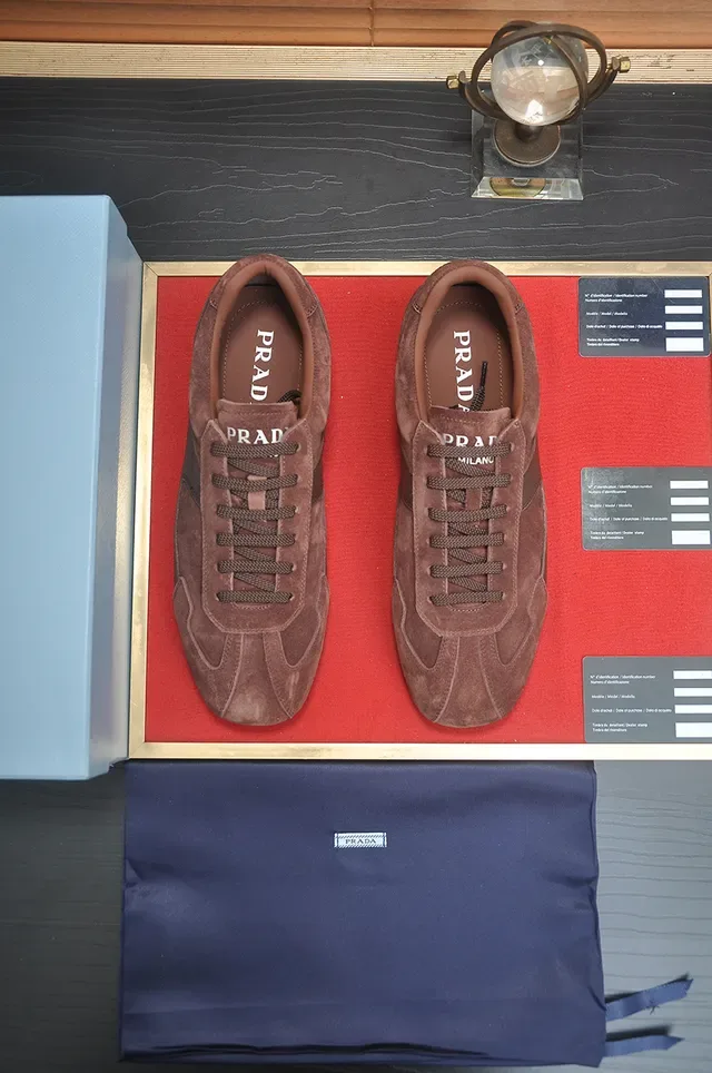 Brown Suede and Leather Panelled Low-Top Lifestyle Sneaker 5