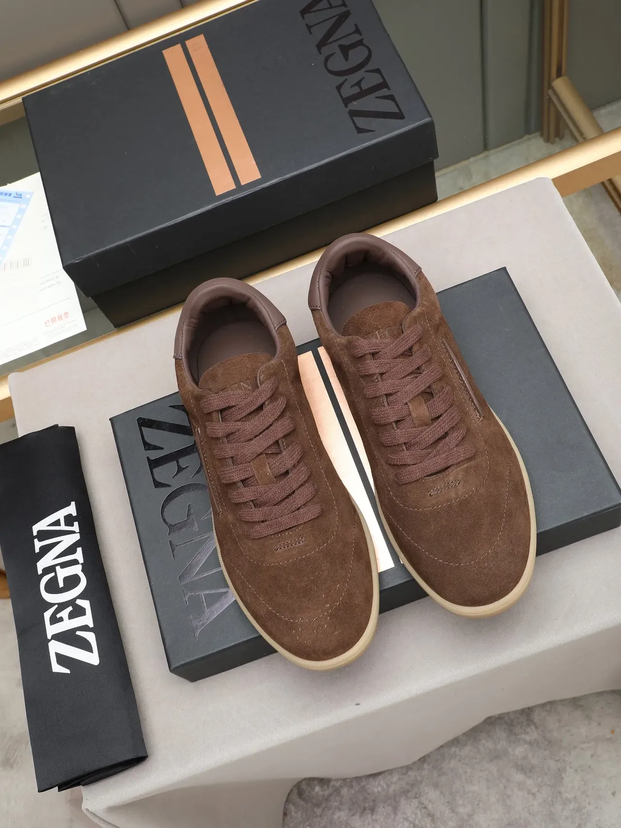 Brown Suede Low-Top Lifestyle Sneaker 2