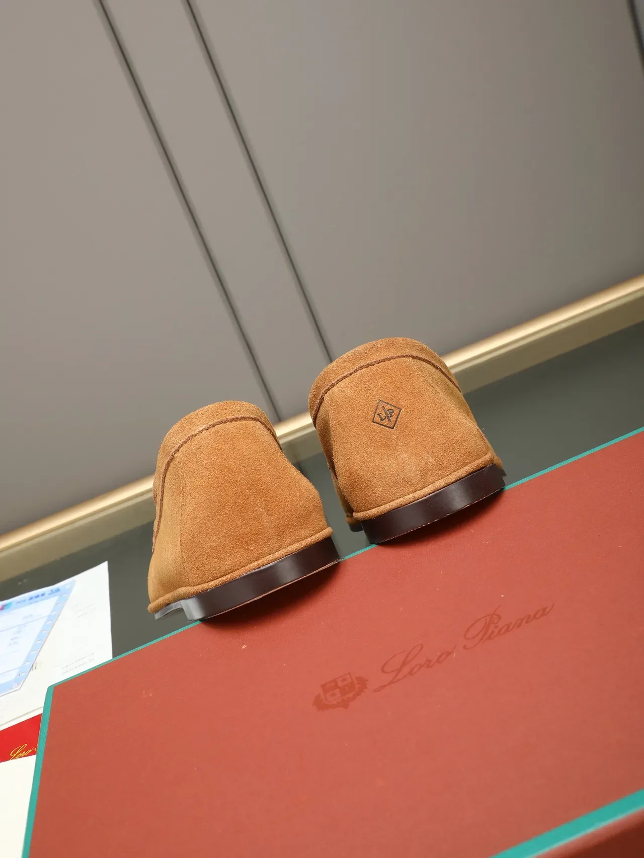 Brown Suede Upper Moc-Toe Stitching Loafer 3