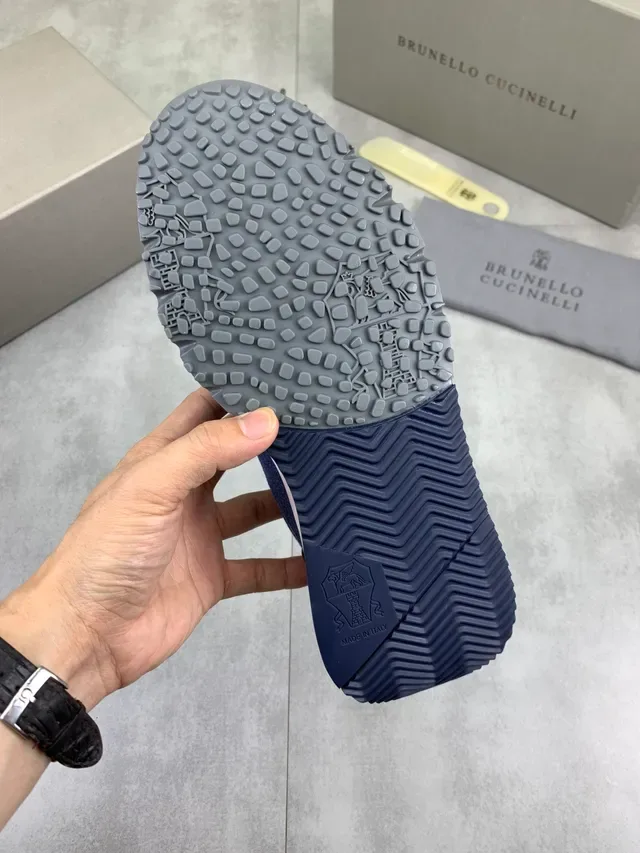 Brunello Cucinelli Blue Knit Lifestyle Sneaker 2