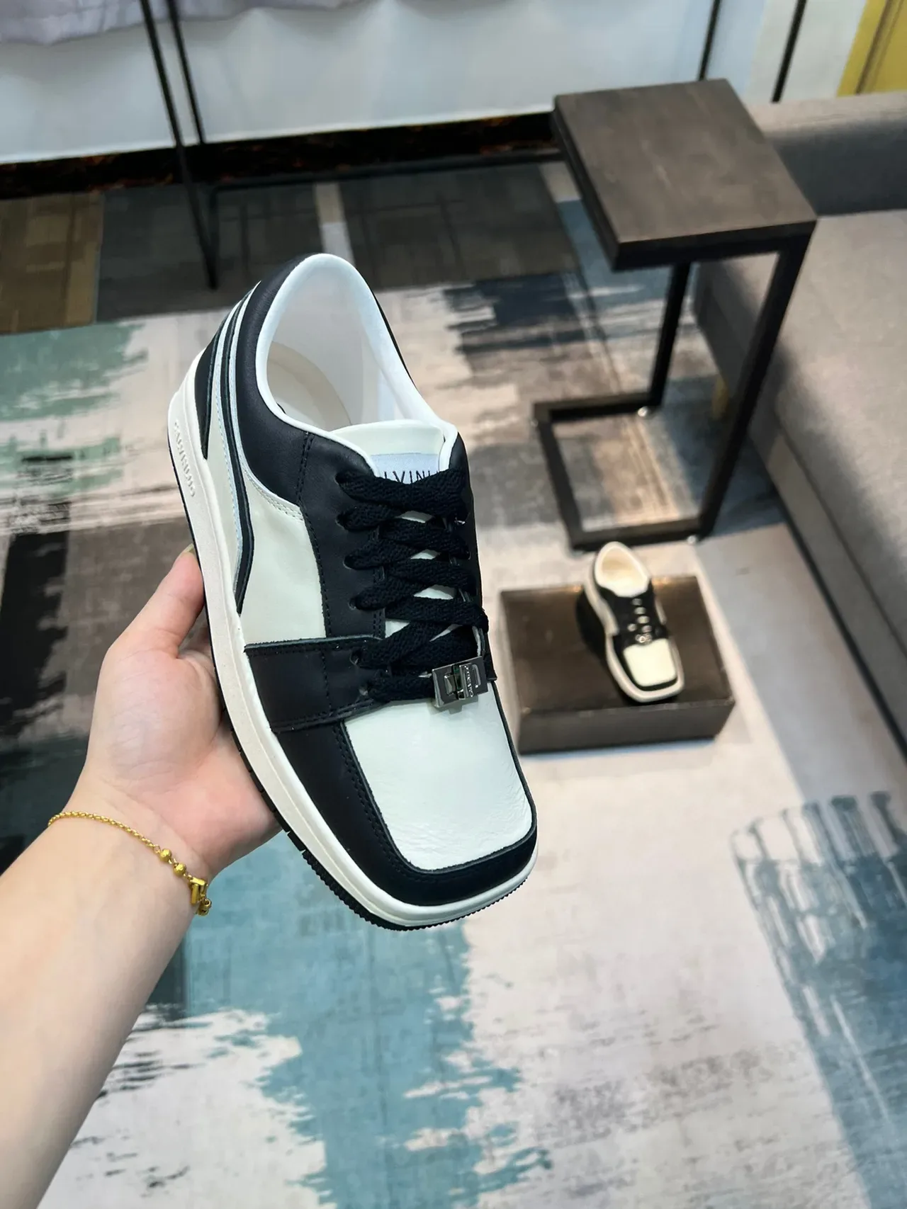 Calvin Luo Panelled Leather Low-Top Lifestyle Sneaker 7