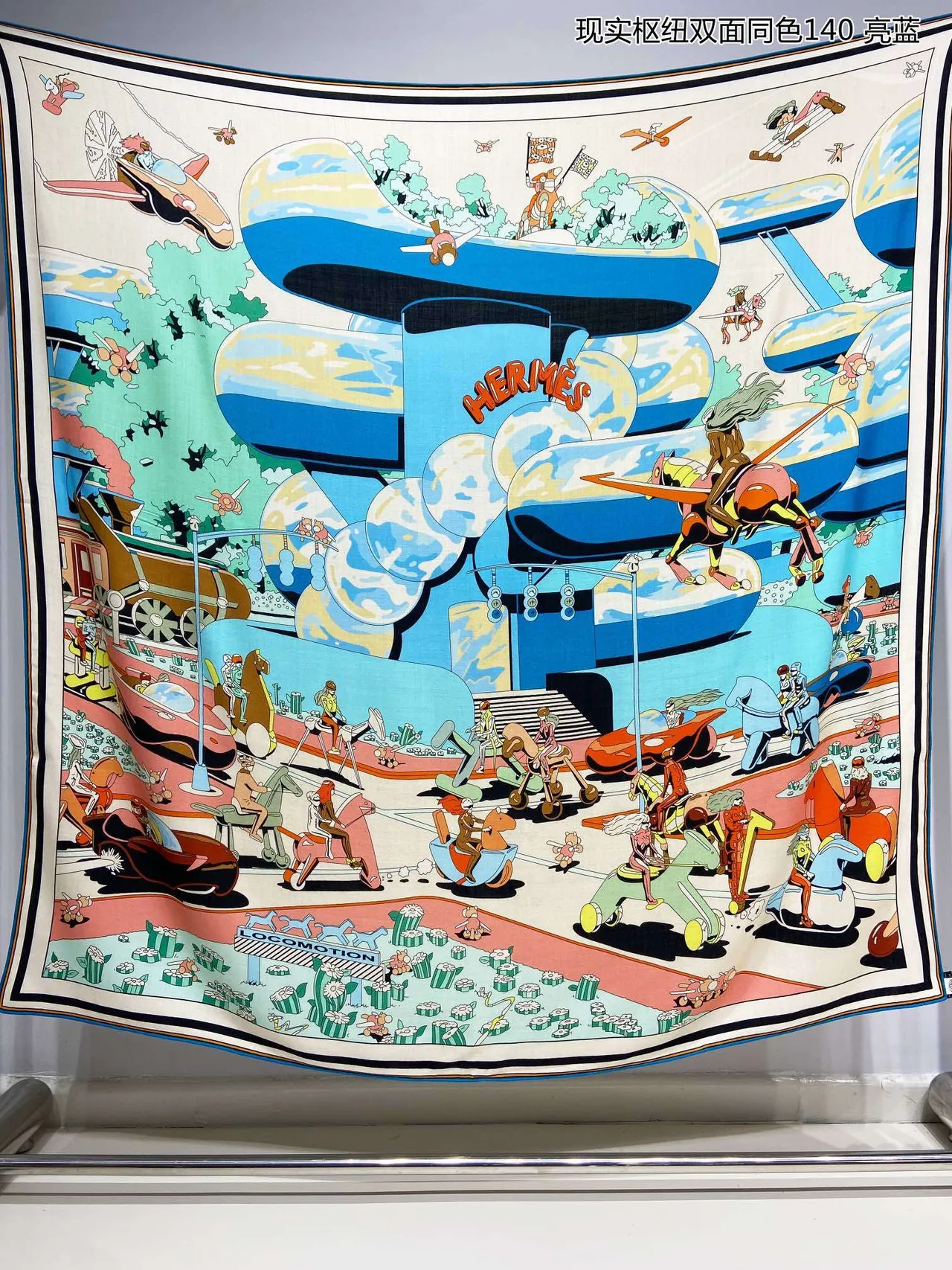 Chal oversized con impresión de cartoon de doble cara 4